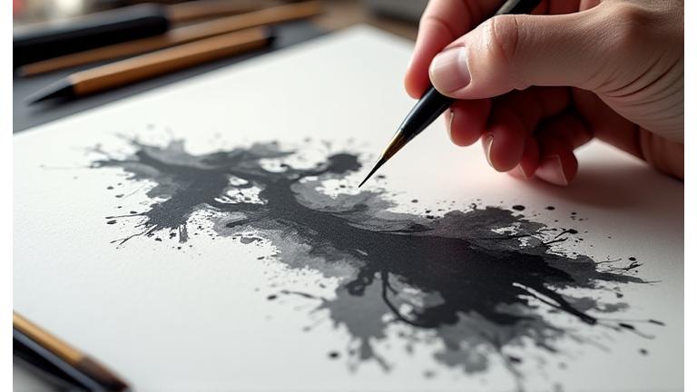 現代墨絵アートクラス